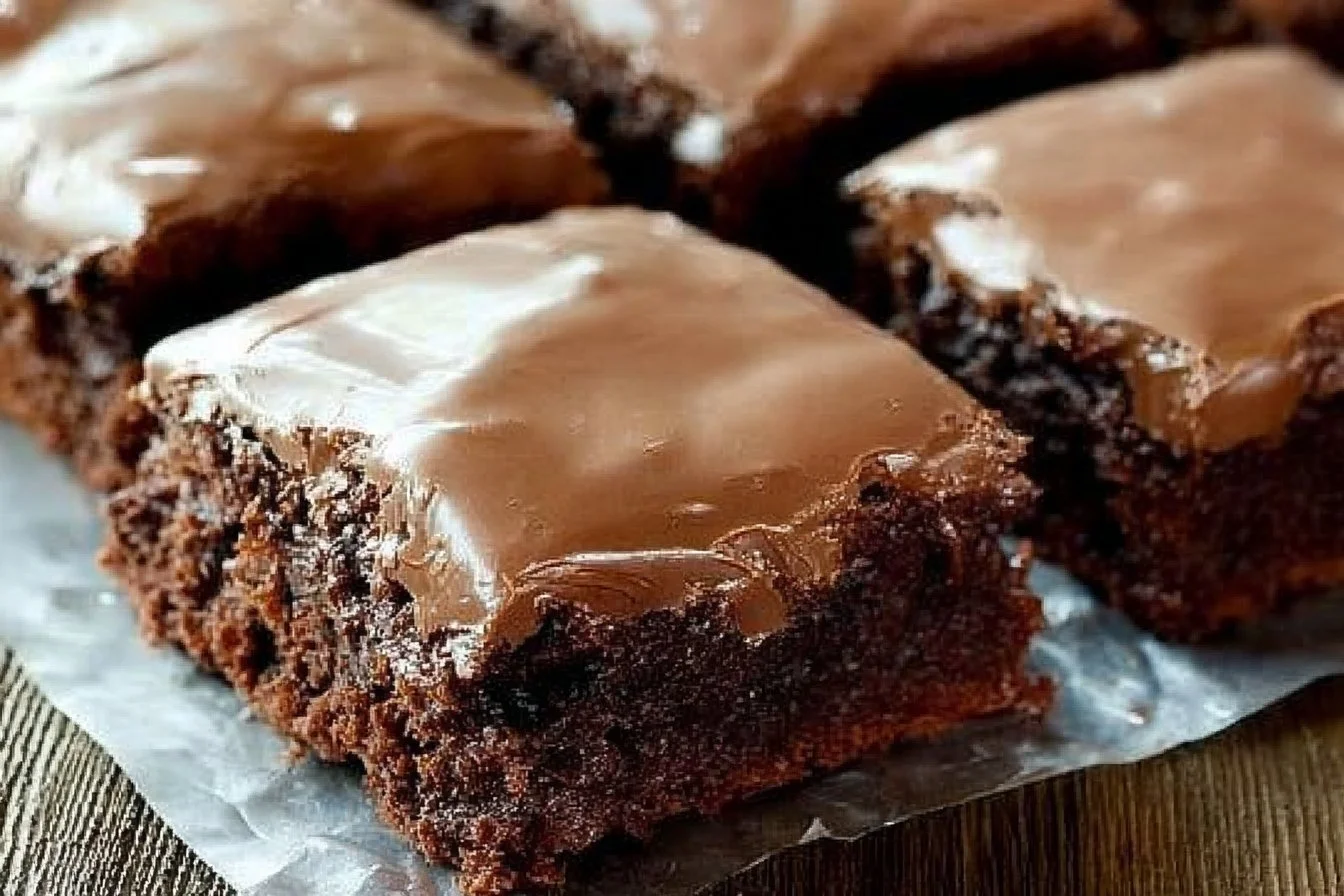 Cake-Like Brownies with Chocolate Frosting