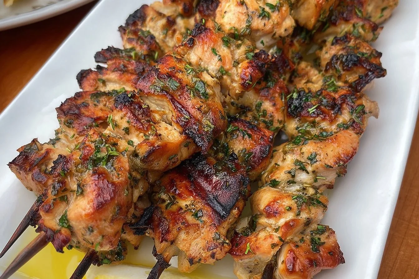 Garlic Parmesan Chicken Skewers