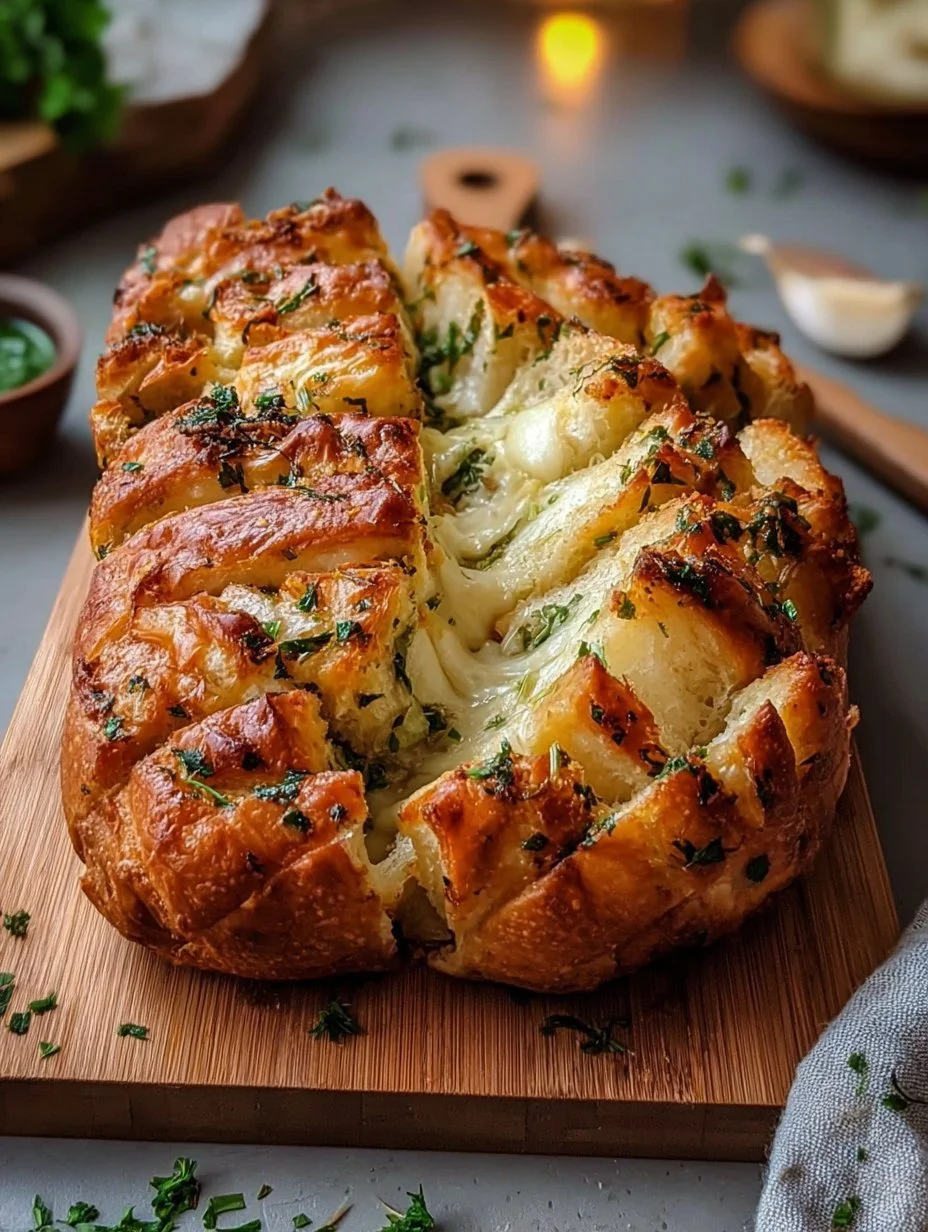 Sourdough Discard Pull-Apart Garlic Bread