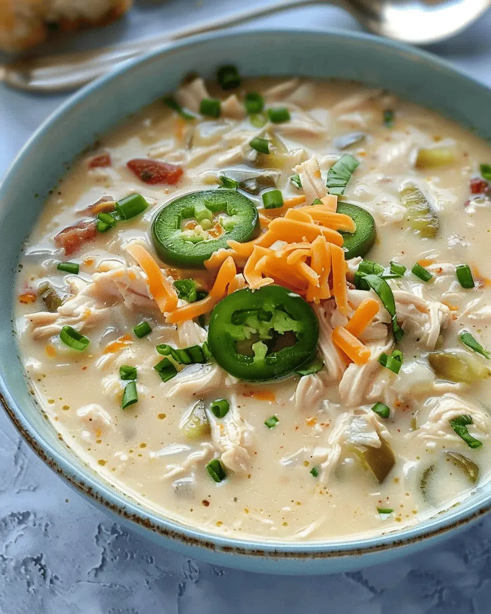 Jalapeno Popper Chicken Soup